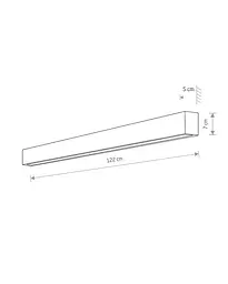 Настінний світильник Nowodvorski 7595 Straight Wall Led L - мініатюра 2