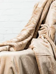 Плед Ecotton 200х220 см з мікрофібри Well Soft бежевий (Beige) (23159) - мініатюра 3
