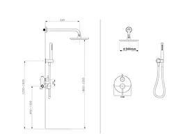 Душова система чорна ASIGNATURA Delicate (15507902) - мініатюра 3