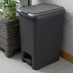 Відро для сміття MBM My Home з кришкою та педаллю 45 л антрацит (BIN-01 45L ANTHRACITE) - мініатюра 7