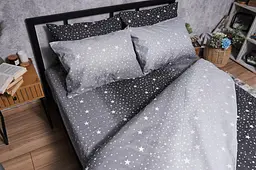 Комплект постільної білизни Moon&Star Микросатин Premium Starry Night полуторний 143х210 наволочки 2х70х70 - мініатюра 3