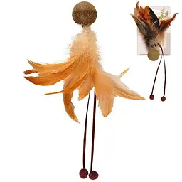 Flamingo Catnip Ball & Feather Фламінго м'яч з пір'ям іграшка з котячою м'ятою для котів