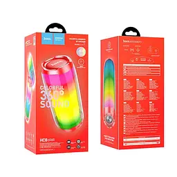 Портативна акустика Hoco Pulsating colorful luminous HC8 бездротова червона - мініатюра 3