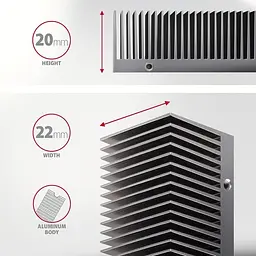 Радіатор з пасивним охолодженням для накопичувачів AXAGON CLR-M2XT heatsink for M.2 SSD - мініатюра 4