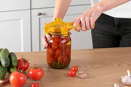 Евро ключ съемник пластмассовый для открывания и закрывания винтовых крышек твист (66, 82, 89, 100 мм) Желтый 83697 - миниатюра 8