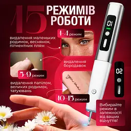 Електрокоагулятор плазмовий для видалення папілом/бородавок Brillix Point Mole Grey - мініатюра 6