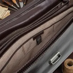 Чоловічий діловий портфель Tony Perotti 8009/42 moro (90378) Коричневий - мініатюра 5