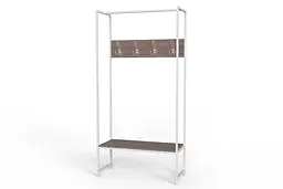 Вішалка модульна підлогова Ferrum-decor Треліс 12 180x90x38 білий ДСП Дуб Сонома Трюфель 16мм (FRD-104317) - мініатюра 3