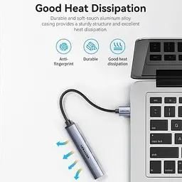 Концентратор Vention USB 3.0 to 1xUSB 3.0 + 3xUSB 2.0 0.15m gray (CKOHB) - мініатюра 3