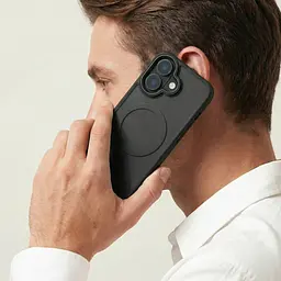 Чехол Apple iPhone 16 Plus, Unit MagSafe, черный, прозрачный, магсейф, противоударный, магнитный, панель-накладка с поддержкой MagSafe, с поддержкой беспроводной зарядки, TPU+PC, защита всего корпуса, ударопрочный, ArmorStandart (ARM78707) - мініатюра 5