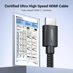 Кабель мультимедійний HDMI M to HDMI M 10.0m 8K60Hz 48Gbps braided Ugreen (95966) - мініатюра 2