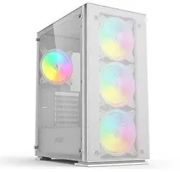 Корпус 2E Gaming Virtus Neo Tempered Glass білий, без БП, Mid Tower, для ATX/Micro ATX/Mini ITX, 1xUSB 2.0, 2xUSB 3.0, 1x120 ARGB