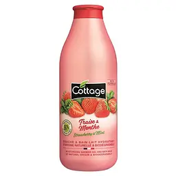 Гель для душу та молочко для ванни Cottage Strawberry&Mint, 750 мл