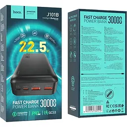 Універсальна мобільна батарея Hoco J101B Astute 22.5W 30000mAh Black (6931474782519) - мініатюра 4