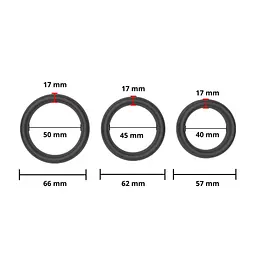 Набір ерекційних кілець Erospace Men’s Play Set Of 3 Cock Rings B9 - мініатюра 4