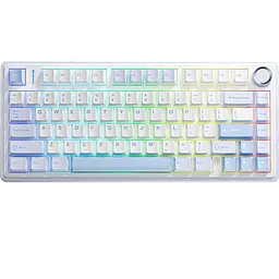 Клавіатура бездротова Aula F75 Gasket Greywood V3 RGB White/Blue (6948391208633) - мініатюра 2