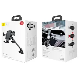 Автомобільний тримач холдер із БЗУ Baseus Wireless Charger Gravity Heukji Car Mount WXZT-01 Black - мініатюра 2