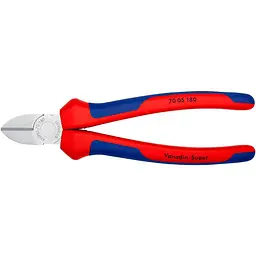 Кусачки боковые (бокорезы), Ø4,0мм, 180мм KNIPEX 70 05 180, хромированные - мініатюра 2