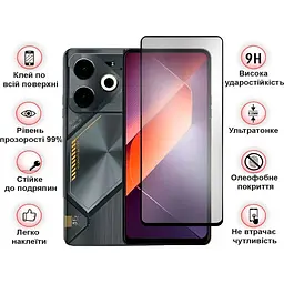 Захисне скло BeCover для Tecno POVA 6 (LI7) Black (711580) - мініатюра 3