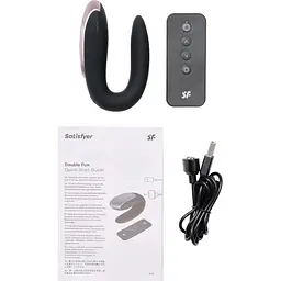 Смарт-вібратор для пар Satisfyer Double Fun Partner Vibrator Black (SO5058) [95355] - мініатюра 12