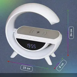 Bluetooth-колонка світильник із бездротовою зарядкою світильник нічник G-Smart 5W BT 3401 - мініатюра 5