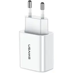 Мережевий зарядний пристрій Usams US-CC075 T18 з USB-портом 2.1A білий (6958444968049)