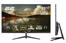 Монітор 2E 31.5" D3224B 2xHDMI DP IPS 2560x1440 75Hz 5ms FreeSync teh0014253 - мініатюра 2