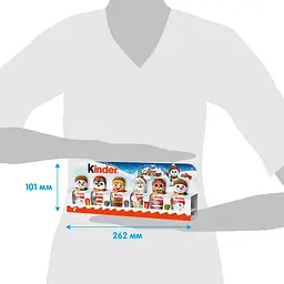 Набір новорічних шоколадних фігурок Kinder 90 г (6 фігурок по 15 г) - мініатюра 2