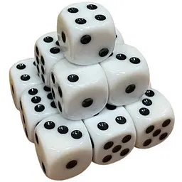 Настільна гра Games 7 Days Кубик D6 з точками (білий) , 1 шт. (g7dd6dotswhite)