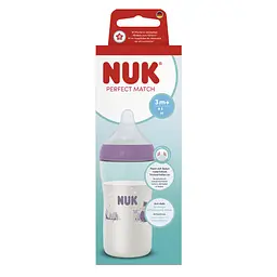 Пляшка Nuk Perfect Match М 260 мл гіпопотам (3954205) - мініатюра 3