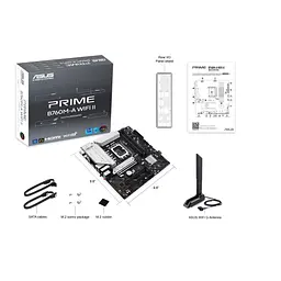 ASUS Материнська плата PRIME B760M-A WIFI II s1700 B760 4xDDR5 M.2 HDMI DP Wi-Fi BT mATX - мініатюра 10