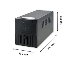 Джерело безперебійного живлення Qoltec QLT LED 2000VA 1200W, AVR, 3st, 2xSchuko socket, 2x12V9Ah - мініатюра 5