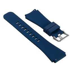 Силіконовий ремінець Watchbands для Samsung Galaxy Watch 46mm Silver Samsung Gear S3 - синій (WB001DARKBLUE46) - мініатюра 3
