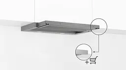 Витяжка з плоским екраном NEFF D46BR12X6 N 30 60 см Екстрактор або рециркуляційний сріблястий металік [Клас енергії C] - мініатюра 2