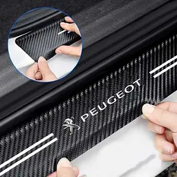 Захисна плівка накладка на пороги для Peugeot Чорний Карбон 4 шт - мініатюра 6