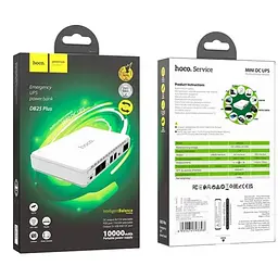 ДБЖ UPS для роутера Hoco DB25 Plus 10000mAh, 18W, 1USB, DC 9/12V, DC 5V, POE 15/24V White - мініатюра 3