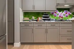 Кухонний фартух Тайський Релакс вінілова наклейка орхідеї каміння свічки Зелений 60х250 см Happy Pocket Z180628 - мініатюра 5
