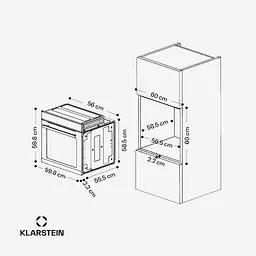 Вбудована духовка Klarstein Iluminosa (10046712) - мініатюра 3