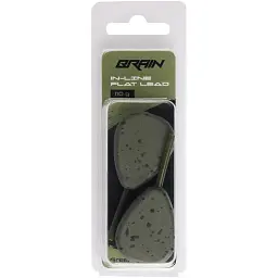 Грузило Brain In-Line Flat Lead 110g 2шт/уп Green - мініатюра 2
