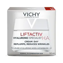 Розгладжуючий крем для обличчя Vichy Liftactiv H. A. з гіалуроновою кислотою для корекції зморшок для нормальної та комбінованої шкіри 50 мл - мініатюра 5