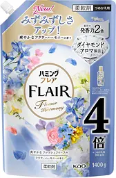 Японський кондиціонер для білизни Kao Humming Flair Flower Harmony свіжий квітковий аромат 1400 г (поповнення)