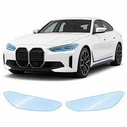 Антигравійна захисна бронеплівка за лекалами для BMW i4 G26 2021- оптика (фари та ПТФ)