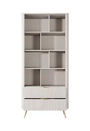 Стелаж Perfect Home Ланте / Lante 2S з 2 шухлядами і золотими ніжками Беж (PFH-091103) - мініатюра 6