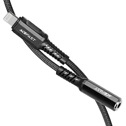 Перехідник Acefast MFI C1-05 Lightning to 3.5mm aluminum alloy Black - мініатюра 2