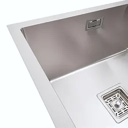 Кухонна мийка Platinum Handmade 780х440х230 L з нержавіючої сталі 3 мм квадратний сифон прямокутна - мініатюра 5