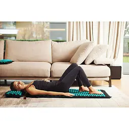 Килимок акупунктурний з подушкою 4FIZJO Eco Mat XL Аплікатор Кузнєцова 4FJ0514 Black/Blue (P-5907739317452) - мініатюра 3