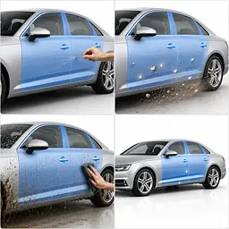 Антигравійна захисна бронеплівка за лекалами для Audi A4 B9 2015-2019 - нижня зона кузова - мініатюра 3