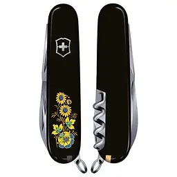 Ніж Victorinox Spartan Ukraine 91мм 12функ чорн Квіти - мініатюра 2