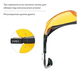 Окуляри комп'ютерні для захисту від синього світла комп'ютера та телефону Uvex Skyper (1020-02) - мініатюра 4