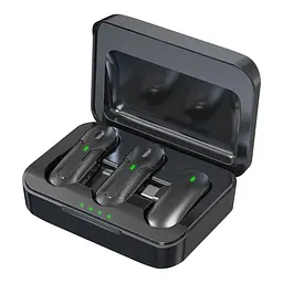 Два мікрофони UFT M8-2C Plus Type-C бездротових петлічних з приймачем і док-станцією  - мініатюра 5